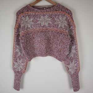 NWT Free People Cropped Chunky Knit Sweater Women's XS 18.5x16
